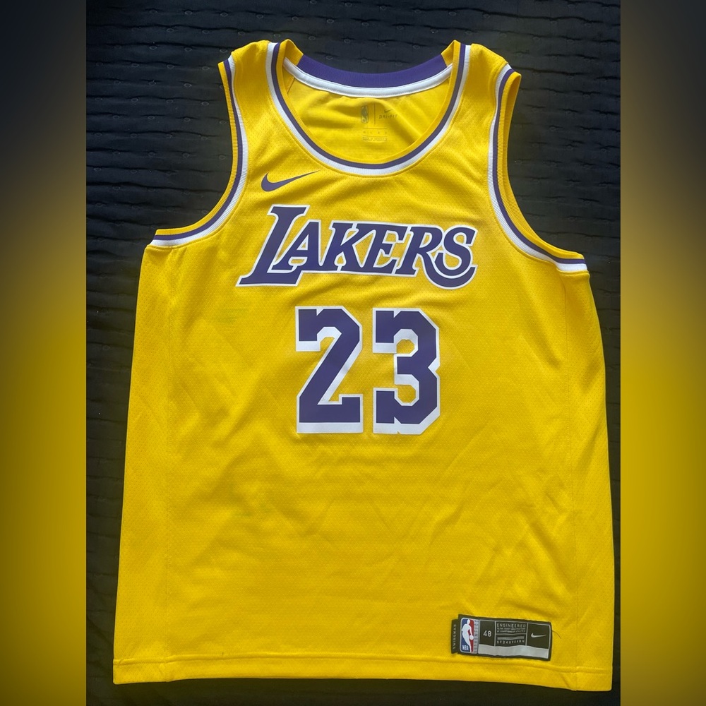 Nike Lakers Gold Basketball Jersey